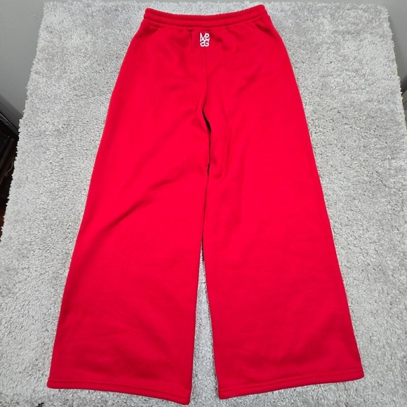 Missguided Sweatpants Womens Large Red Wide Leg Drawstring Pants Hip Hop - Picture 7 of 13